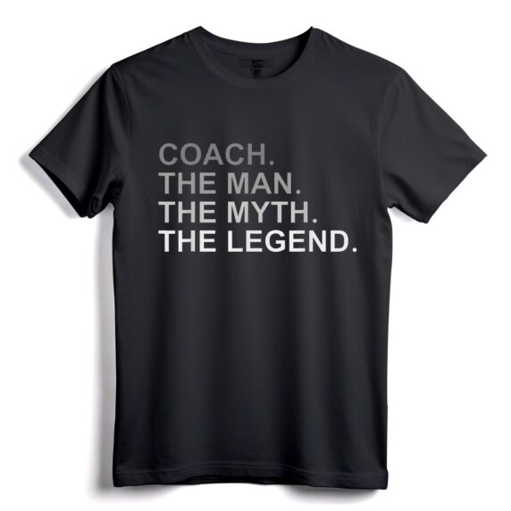 Coach, der Mann, der Mythos, die Legende  Stilvolles Coach-Wertschätzungs-Geschenk-T-Shirt für Männer und Frauen