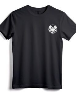 Offizielles Marvel Agents Of Shield T-Shirt mit weißer Adler-Symbolgrafik  Lizenziertes T-Shirt für Fans
