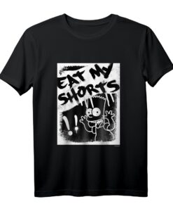 40. Geburtstag Bart Simpson Eat My Shorts Graffiti T-Shirt  Official Merchandise für Fans, Kinder und Erwachsene