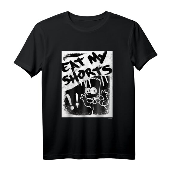 40. Geburtstag Bart Simpson Eat My Shorts Graffiti T-Shirt  Official Merchandise für Fans, Kinder und Erwachsene