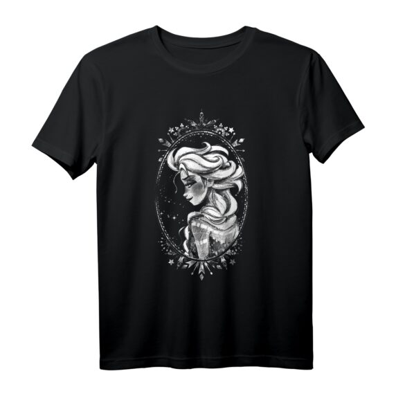 40. Geburtstag Frozen Elsa Side Frame Portrait T-Shirt - Offiziell lizenziertes Disney Frozen Geburtstagsoutfit für Fans