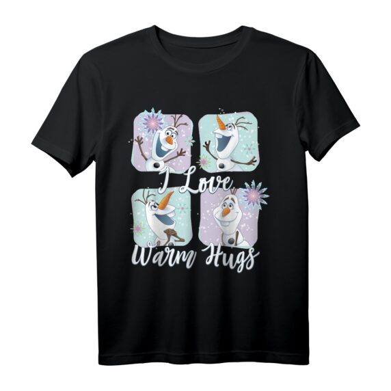 40. Geburtstag Frozen Olaf T-Shirt mit 'I Love Warm Hugs' - Officially Licensed Disney Merchandise