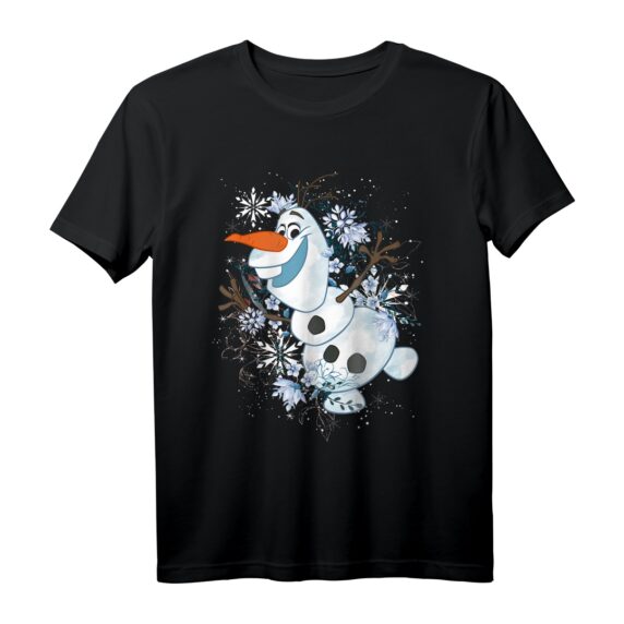 40. Geburtstag Frozen Olaf T-Shirt mit Schneeflocken Grafik  Offiziell lizenziertes Disney Frozen Shirt für Kinder und Erwachsene