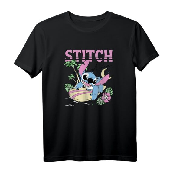 40. Geburtstag Lilo & Stitch Aloha Hawaiian Surf T-Shirt  Official Disney Lizenz, Strand- und Beach-Design für Männer und Frauen