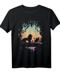40. Geburtstag Lion King T-Shirt - Colorful Sunset Silhouette für Best Friends, Offiziell lizenziertes Disney Fan-Shirt