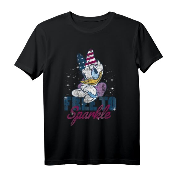 40. Geburtstag Mickey & Friends Daisy Duck Sparkle T-Shirt - Offiziell Lizenzierte Disney Kleidung für Disney Fans