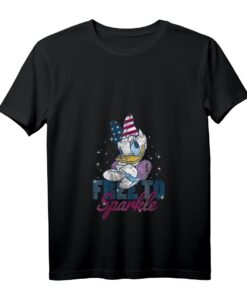40. Geburtstag Mickey & Friends Daisy Duck Sparkle T-Shirt mit V-Ausschnitt  Offiziell lizenzierte Disney Fanmode