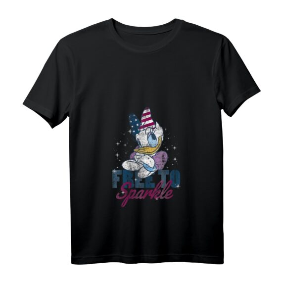 40. Geburtstag Mickey & Friends Daisy Duck Sparkle T-Shirt mit V-Ausschnitt  Offiziell lizenzierte Disney Fanmode