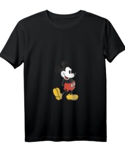 40. Geburtstag Mickey Mouse Retro Standing Foot V-Ausschnitt T-Shirt - Offiziell lizenziertes Disney-Design
