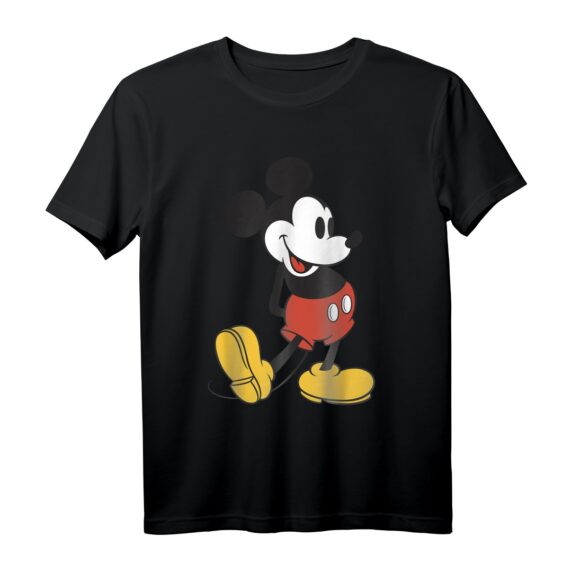 40. Geburtstag Mickey Mouse Vintage Leg Kick Graphic T-Shirt  Officially Licensed Disney Fanartikel