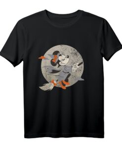 40. Geburtstag Minnie Mouse Flying Witch Halloween T-Shirt  Unisex Kostüm für Kids und Erwachsene, perfekt für Disney Fans und Halloween Feier