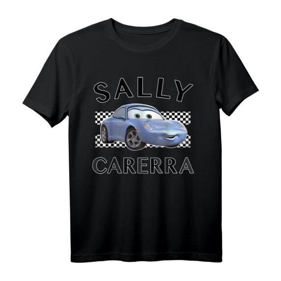 40. Geburtstag Pixar Cars Sally Carerra Finish Line Poster T-Shirt  Offiziell lizenziertes Cars Merchandise für Fans und Sammler