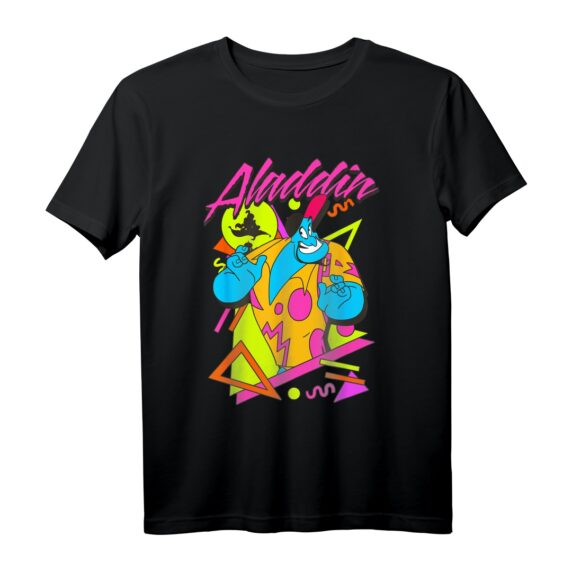 40. Geburtstag T-Shirt für Männer mit Aladdin Genie Retro 90's Style Poster - Offiziell lizenziertes Disney Merchandise