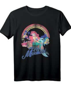 40. Geburtstag T-Shirt mit Little Mermaid Pastel Rainbow Retro Grafik - Offiziell lizenziertes Geschenk für Meerjungfrauen-Fans