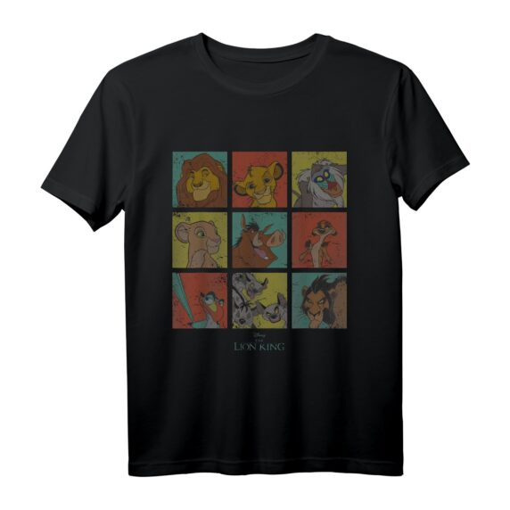 40. Geburtstag The Lion King Characters 90s Grid T-Shirt  Offizielles Disney Merchandise für Fans jeden Alters