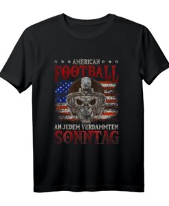 40 Geburtstag Totenkopf T-Shirt  Vintage American Football Geschenk für Fans und Spieler, perfekt für jeden Sonntag & Playoffs