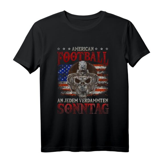 40 Geburtstag Totenkopf T-Shirt  Vintage American Football Geschenk für Fans und Spieler, perfekt für jeden Sonntag & Playoffs