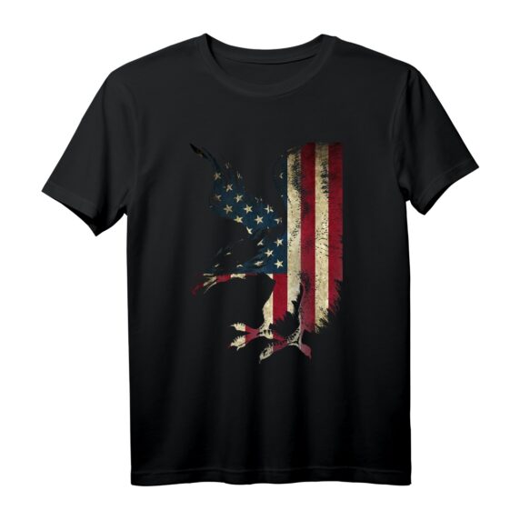 Adler Amerikanischer Patriot US Amerika USA Flagge Outfit T-Shirt - Patriotisches Geschenk für Damen, Herren, Kinder & Jugendliche