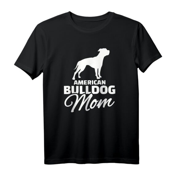 American Bulldogge Mama T-Shirt - Klassisch geschnitten, doppelt genähter Saum, ideales Geschenk für Hundemütter und Bulldoggen-Liebhaber