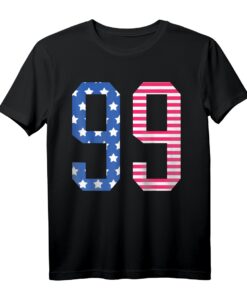 American Flag Number Ninety-Nine Graphic T-Shirt - Trendiges Patriotisches US-Flaggen-Design für Männer und Damen