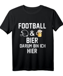 American Football Fan & Bier Trinker T-Shirt - Ideale Geschenkidee für Football- und Bierliebhaber