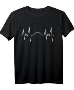 American Football Herzschlag T-Shirt - Klassisch geschnitten, doppelt genähter Saum, ideal für Fans und Sportbegeisterte