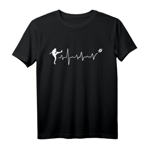 American Football Herzschlag T-Shirt  Perfektes Geschenk für Footballtrainer & leidenschaftliche Footballspieler