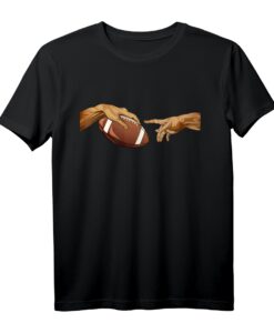 American Football Michelangelo Hand Lustiges Football Fan T-Shirt  Perfektes Geschenk für Football-Fans zu Weihnachten & Geburtstagen