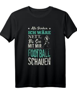 American Football Shirt mit Lustigem Spruch  Perfektes Geschenk für Football-Fans zu Weihnachten, Geburtstag, Valentinstag & Football Party