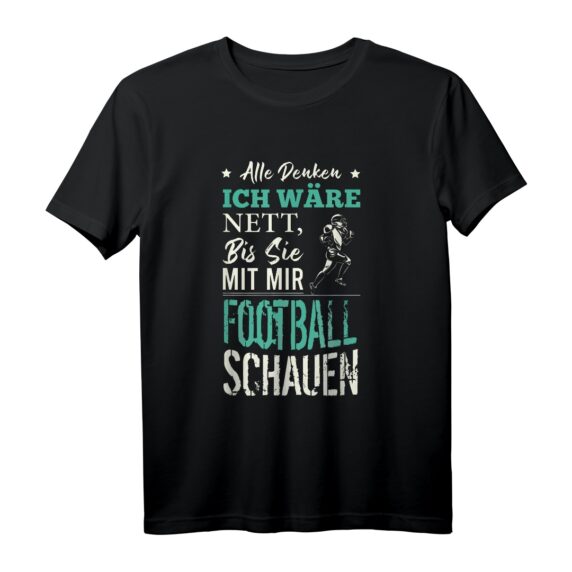American Football Shirt mit Lustigem Spruch  Perfektes Geschenk für Football-Fans zu Weihnachten, Geburtstag, Valentinstag & Football Party
