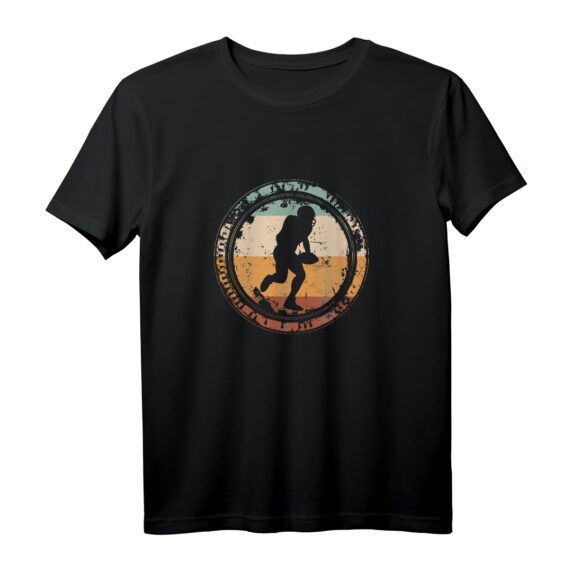 American Football Spieler Vintage T-Shirt  Retro-Farben, ideal für Football-Fans, Teammitglieder & als Geschenk