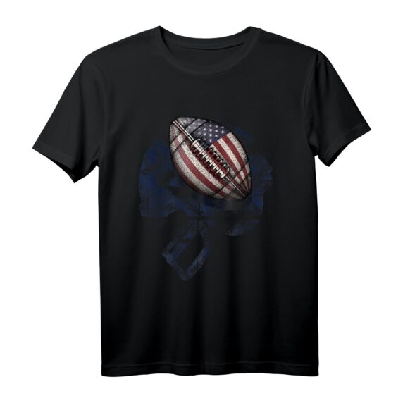 American Football Sport Ball Geschenk T-Shirt  Patriotisches Fan-Shirt für Feiertage & Militärveteranen