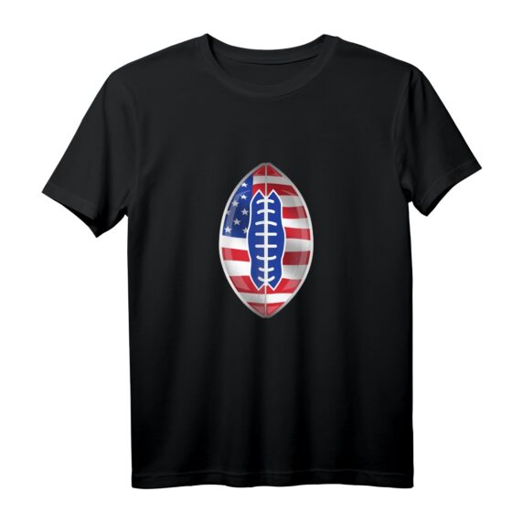 American Football T-Shirt mit Amerikanischer Flagge - Perfekt für Fans und Spieler an Spieltagen