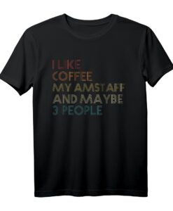 American Staffordshire Terrier Hund Geschenk Vintage Retro T-Shirt - Perfekt für Hundeliebhaber, Kaffeefans und Geburtstagsgeschenke