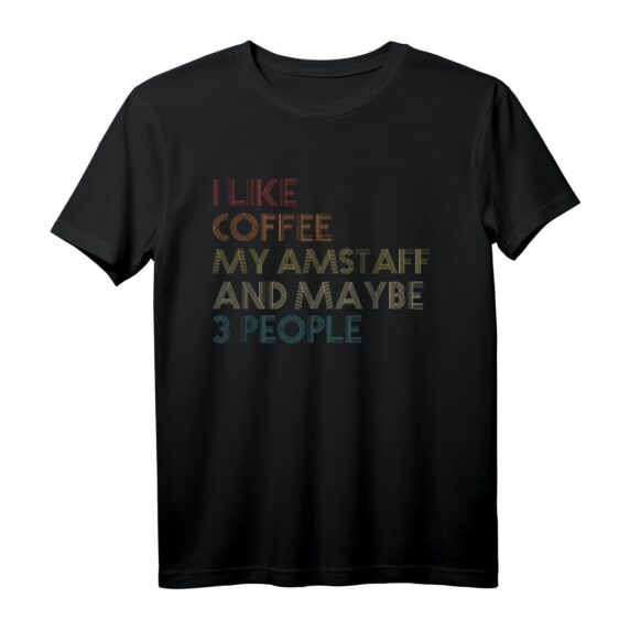 American Staffordshire Terrier Hund Geschenk Vintage Retro T-Shirt - Perfekt für Hundeliebhaber, Kaffeefans und Geburtstagsgeschenke