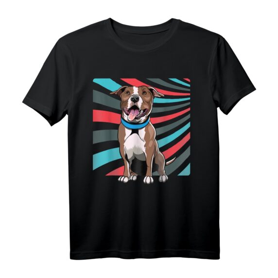 American Staffordshire Terrier Retro Style Design T-Shirt  Perfektes Geschenk für Hundeliebhaber, Geburtstags- und Weihnachtsgeschenkideen
