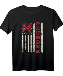 Amerikanische Flagge Sanitär-Winkel-Schraubenschlüssel T-Shirt  Lustiges Geschenk für Klempner, Väter & Opas, perfekt für Partys & Weihnachten