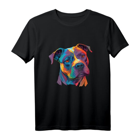 Amstaff Besitzer T-Shirt mit American Staffordshire Terrier Kunstwerk - Perfekt für Hundeliebhaber & Pit Bull Fans