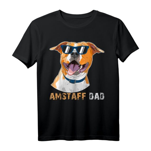 Amstaff Dad Shirt für Hundeliebhaber  Lustiges Geschenk für Vatertag, Geburtstag & Weihnachten für Hundebesitzer, Tierärzte & Züchter