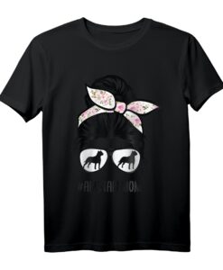 Amstaff Mom Haarknoten - Amerikanischer Staffordshire Terrier T-Shirt für Hundeliebhaber und AmStaff Fans als Geschenk