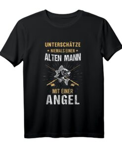 Angler Fischer Angel Papa Opa T-Shirt  Lustiges Geschenk zum Vatertag & Geburtstag für Angler und Fischer