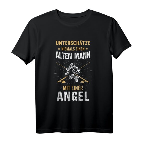 Angler Fischer Angel Papa Opa T-Shirt  Lustiges Geschenk zum Vatertag & Geburtstag für Angler und Fischer