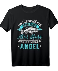 Angler Fischer Angel T-Shirt - Lustiges Geschenk für Papa, Opa & Männer, die gerne Fischen gehen