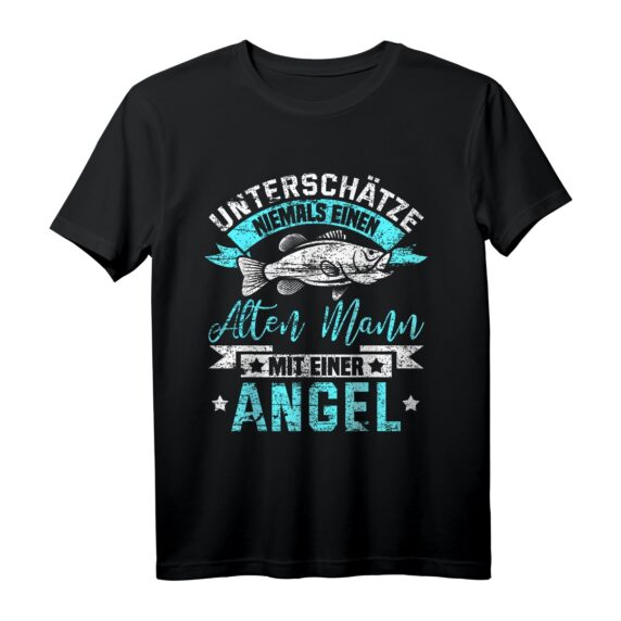 Angler Fischer Angel T-Shirt - Lustiges Geschenk für Papa, Opa & Männer, die gerne Fischen gehen