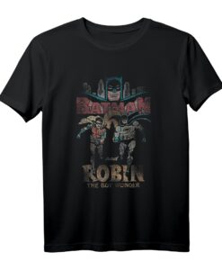 Batman Classic TV Series Duo T-Shirt - Offiziell lizenziertes Retro Batman & Robin Motiv für Fans, Kinder & Sammler