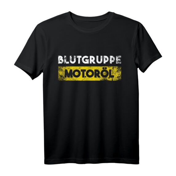Blutgruppe Motoröl Handwerker KFZ Mechaniker T-Shirt  Lustiges Werkzeug Spruch Geschenk für Mechaniker, Schrauber & Autoliebhaber zu Weihnachten & Geburtstag