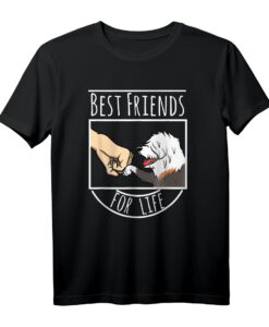 Bobtail Best Friends For Life T-Shirt - Lustiges Hundeshirt für Hundeliebhaber und Welpenfans, perfektes Geburtstagsgeschenk für Kinder und Tierfreunde