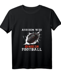 Damen Aus Dem Weg Ich Muss Zum American Football T-Shirt mit V-Ausschnitt  Lustiges Football Outfit für Damen