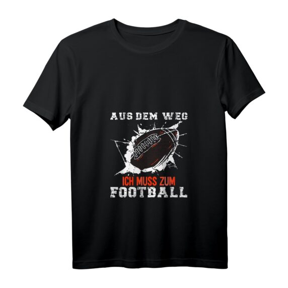 Damen Aus Dem Weg Ich Muss Zum American Football T-Shirt mit V-Ausschnitt  Lustiges Football Outfit für Damen