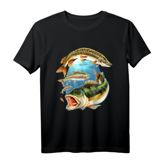 Das Geschenk für Angler - Guter Fang 3 Fische Angel T-Shirt für Geburtstag, Weihnachten & Vatertag  Perfektes Fischer Geschenk für Papa, Opa & Freunde